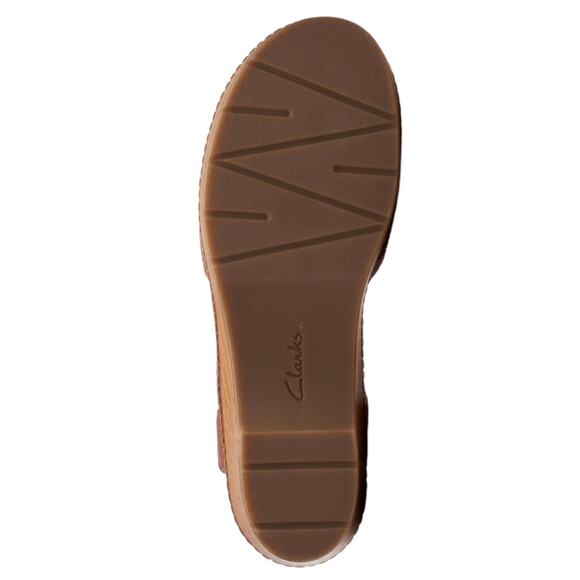 Clarks Women's Paizlee Bay Clog Style Block Heel Platform Sandals Tan Size 5 1/2 - Picture 5 of 5